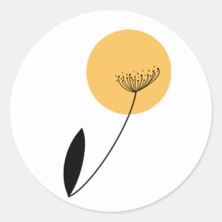 Minimalist flower sticker