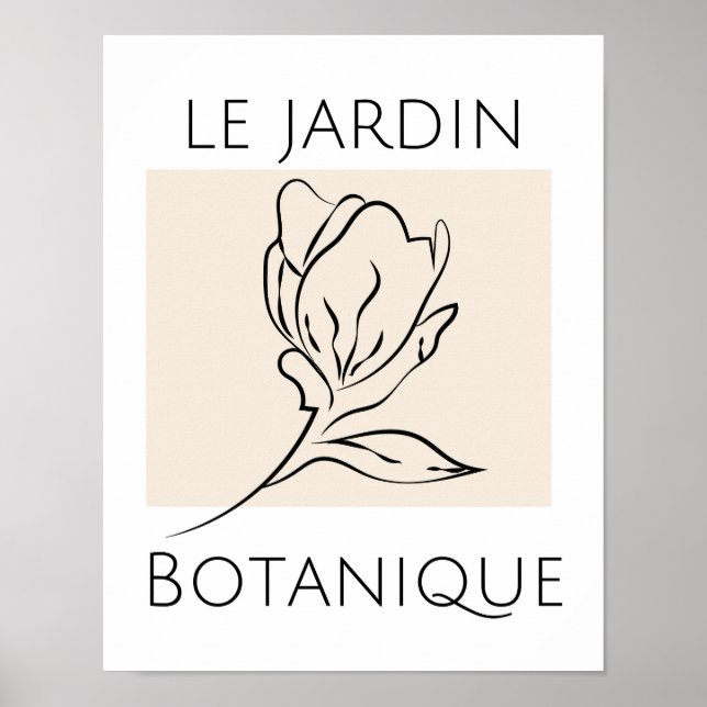 Minimalist Flower Typography Poster (Front)