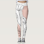 Minimalist Flowers - Line Art Flowers Leggings<br><div class="desc">Minimalist Flowers - Line Art Flowers Leggings</div>