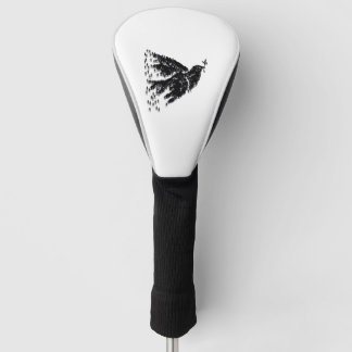 Minimalist Flying Peace Dove Graphic T-Shirt Golf Head Cover