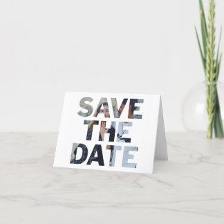 "Minimalist" - Folded Save the Date Card
