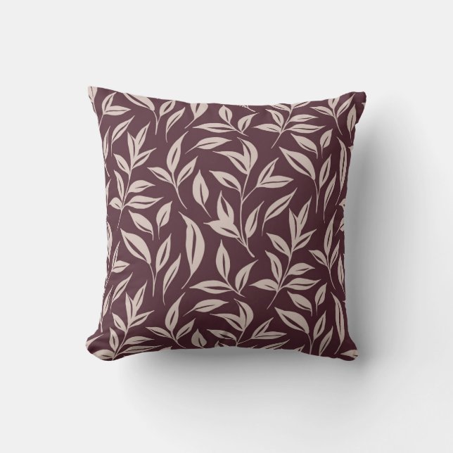 Minimalist Foliage Pattern Cushion (Front)