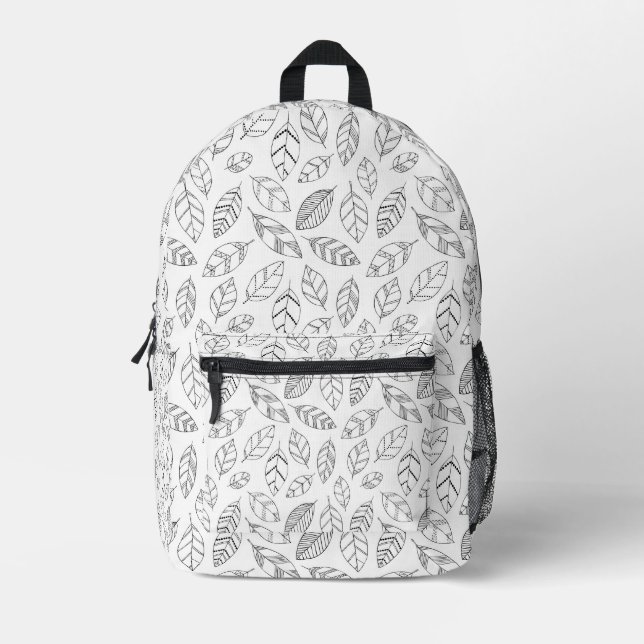 Minimalist Foliage Printed Backpack (Front)