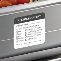 Minimalist Food Safety Allergen Info Warning