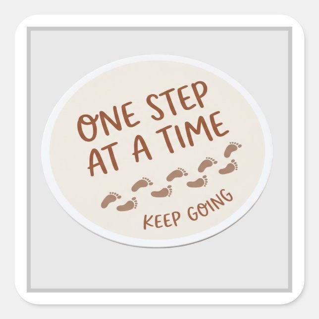  Minimalist Footprint Motivational Sticker  (Front)