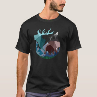 Minimalist forest animals vintage T-Shirt