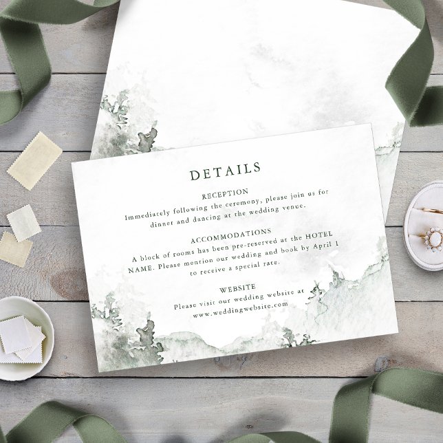 Minimalist Forest Detail Wedding Enclosure Card (Minimalist Forest Detail Wedding Enclosure Card
)