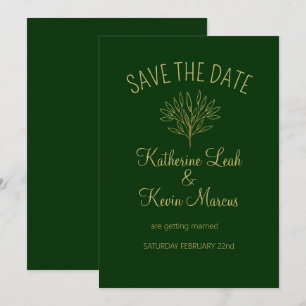 Minimalist Forest Green  Design Invitation