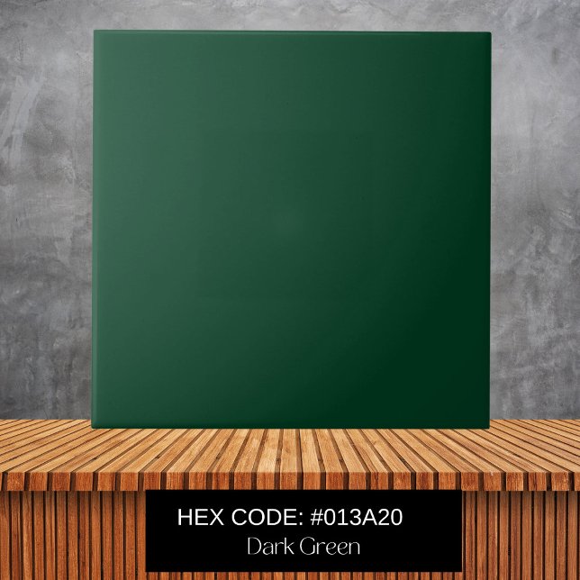 Minimalist Forest Green Plain Solid Colour  Ceramic Tile (Creator Uploaded)