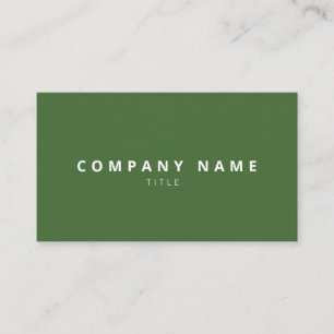 Minimalist Forest Green Professional Business Card