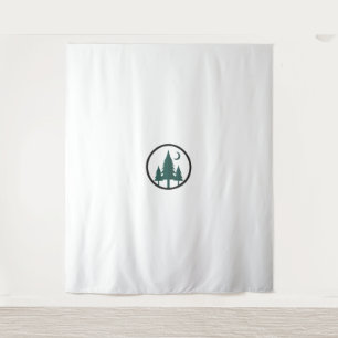 Minimalist Forest Moon Shadow Nature Wall Tapestry