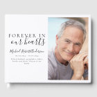 Minimalist Forever in Our Hearts Photo Funeral  Gu