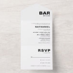 Minimalist Formal Elegant Bar Mitzvah All In One Invitation<br><div class="desc">This minimalist formal elegant bar mitzvah is perfect for a simple religious celebration. The design features a beautiful font in a white background to compliment your event.</div>
