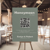 Minimalist Formal Green Wedding Honeymoon Fund 