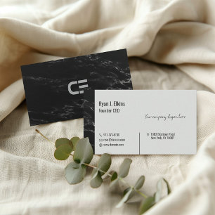 Minimalist Founder CEO & Consultant Business Card
