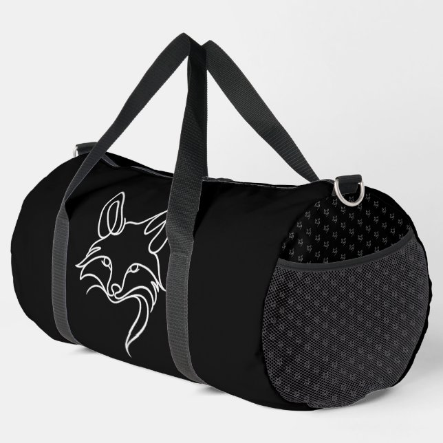 Minimalist Fox Duffle Bag (Right Corner)