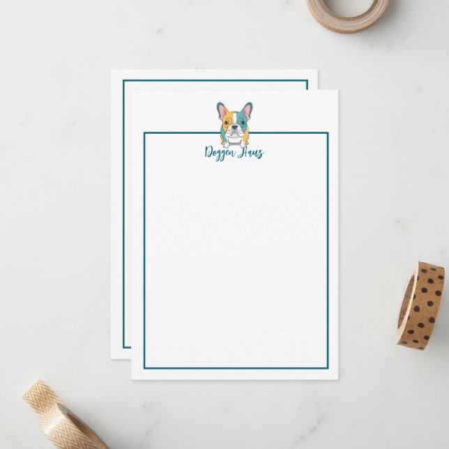 Minimalist  – French Bulldog Card (Front/Back In Situ)