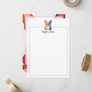 Minimalist  – French Bulldog & QR Code  Card