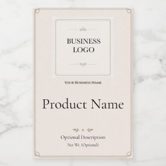 Minimalist French Linen Business Product Label