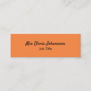 Minimalist Fresh Tangerine Mini Business Card