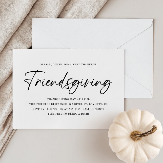Minimalist Friendsgiving Invitation (Creator Uploaded)