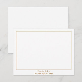 Minimalist From the desk of Square Border Gold Card