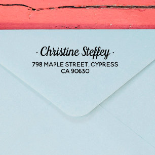 Minimalist Full Name Handwriting Return Address Rubber Stamp