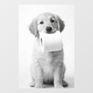 Minimalist Fun Golden Retriever Puppy Toilet Paper