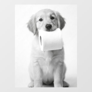 Minimalist Fun Golden Retriever Puppy Toilet Paper