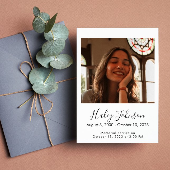 Minimalist Funeral Announcement (Creator Uploaded)