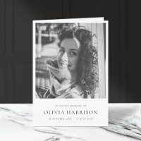 Minimalist Funeral | Order of Service Folded