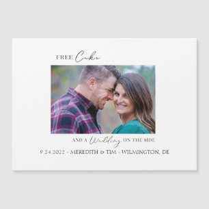 Minimalist Funny Chic Save the Date Wedding Photo Magnetic Invitation