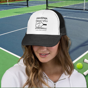 Minimalist Funny Cute Grandma Pickleball Player Trucker Hat