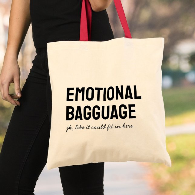 Minimalist Funny Emotional Baggage  Tote Bag (Creator Uploaded)