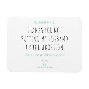 Minimalist Funny Handwriting Mother-in-law Quote Magnet