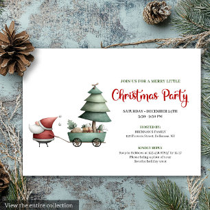 Minimalist Funny Santa Claus Festive Party Invite