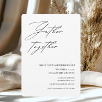 Minimalist Gather Together Thanksgiving Dinner 