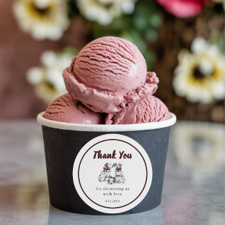 Minimalist Gender Neutral Chic Dalmation  Classic Round Sticker