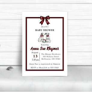 Minimalist Gender Neutral Chic Dalmation Invite
