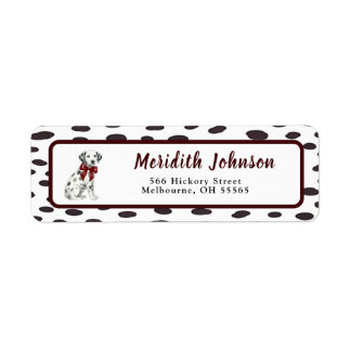 Minimalist Gender Neutral Chic Dalmation  Return Address Label