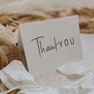 Minimalist Gender Neutral Folded Birthday Thank You Card