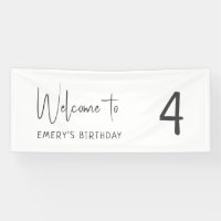 Minimalist Gender Neutral Welcome Birthday Party