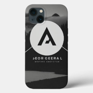 Minimalist General Contractor Logo - Black & White iPhone 13 Case