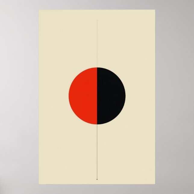 Minimalist Geometric Abstract Vector Art Poster (Front)