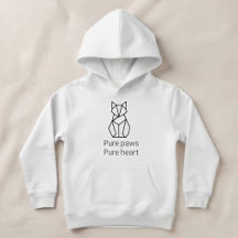 Minimalist Geometric Cat Kids Girl Hoodie