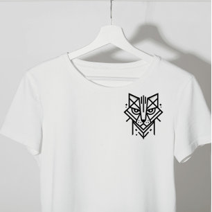 minimalist geometric cat T-Shirt