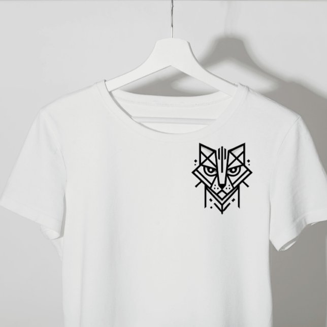 minimalist geometric cat T-Shirt (Creator Uploaded)