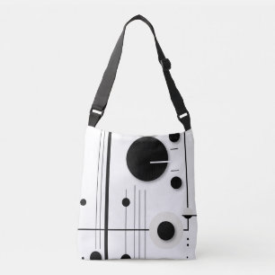 Minimalist Geometric Circle Symphony Lines Crossbody Bag