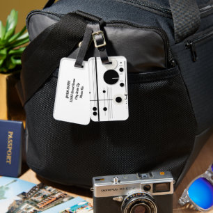 Minimalist Geometric Circle Symphony Lines Luggage Tag