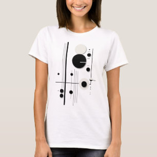 Minimalist Geometric Circle Symphony Lines T-Shirt